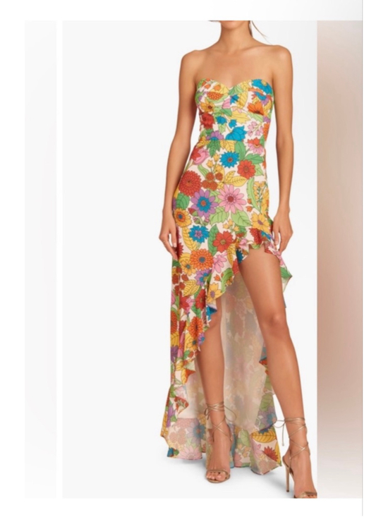 Amanda Uprichard Dresses & Skirts - Women's Amanda Uprichard High Low Dress S White Multi-color Floral